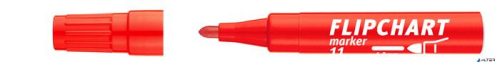 Flipchart marker, 1-3 mm, kúpos, ICO 'Artip 11', piros