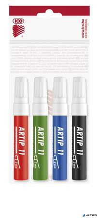 Flipchart marker készlet, 1-3 mm, kúpos, ICO 'Artip 11', 4 különböző szín