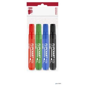   Flipchart marker készlet, 1-3 mm, kúpos, ICO "Artip 11 XXL", 4 különböző szín
