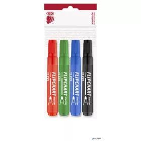   Flipchart marker készlet, 1-3 mm, kúpos, ICO "Artip 11 XXL", 4 különböző szín
