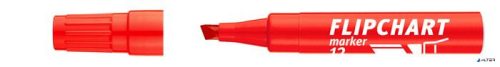 Flipchart marker, 1-4 mm, vágott, ICO "Artip 12", piros