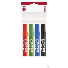   Flipchart marker készlet, 1-4 mm, vágott, ICO "Artip 12", 4 különböző szín