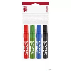   Flipchart marker készlet, 1-4 mm, vágott, ICO "Artip 12", 4 különböző szín