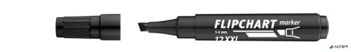 Flipchart marker, 1-4 mm, vágott, ICO 'Artip 12 XXL', fekete