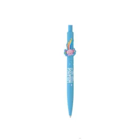   Golyóstoll, 0,8 mm, nyomógombos, kék tolltest, ICO "Axolotl", kék