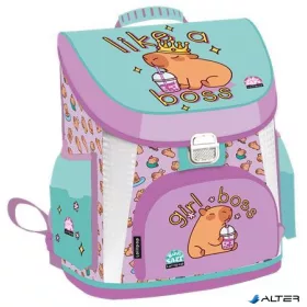   Iskolatáska, cipzáras, 1-2. osztályos, LIZZYSULI 'Lollipop', Capybara