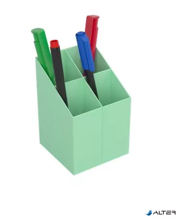 Írószertartó, ICO, pasztellzöld