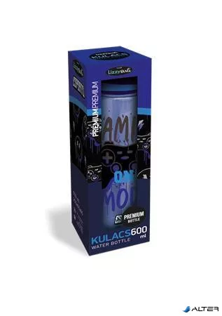 Kulacs, 600 ml, LIZZYSULI, Esports Gamer on duty, fekete