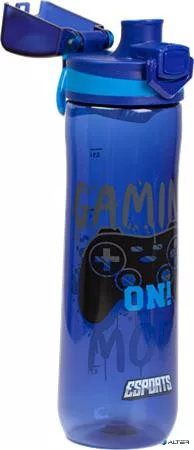 Kulacs, 600 ml, LIZZYSULI, Esports Gamer on duty, fekete