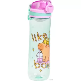 Kulacs, 600 ml, LIZZYSULI, Lollipop Capybara, zöld-lila