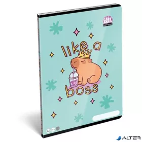   Füzet, tűzött, A4, kockás, 32 lap LIZZYSULI, "Lollipop Capybara"