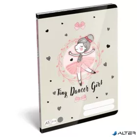   Füzet, tűzött, A5, kockás, 32 lap LIZZYSULI, "Tiny Dancer, Lovely Ballerina", "27-32"