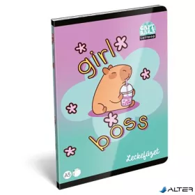   Füzet, tűzött, A5, lecke, 40 lap, LIZZYSULI, "Lollipop Capybara"