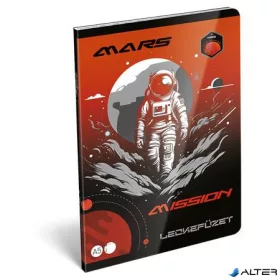   Füzet, tűzött, A5, lecke, 40 lap, LIZZYSULI, "Mars Mission"
