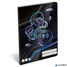   Füzet, tűzött, A5, sima, 32 lap, LIZZYSULI, "Esport, Gamer on Duty","20-32"