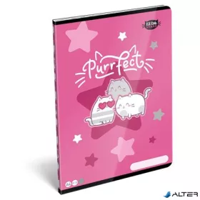   Füzet, tűzött, A4, vonalas, 32 lap LIZZYSULI, "Kit tok Stars Purrfect"