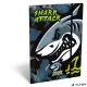 Gumis mappa, karton, A4, LIZZYSULI, "Shark Attack"