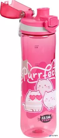 Kulacs, 600 ml, LIZZYSULI, "Kit tok Stars Purrfect"