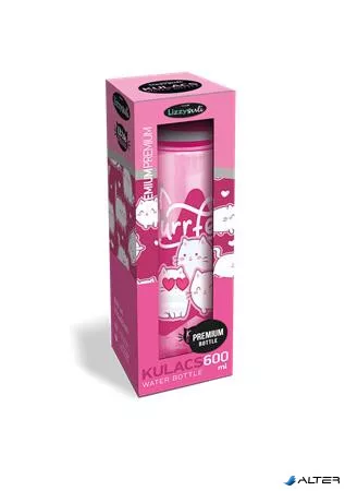 Kulacs, 600 ml, LIZZYSULI, "Kit tok Stars Purrfect"
