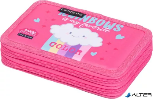 Tolltartó, 2 emeletes, cipzáras, LIZZYSULI, "Lollipop Rainbow"
