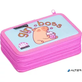   Tolltartó, 3 emeletes, cipzáras, LIZZYSULI, "Lollipop Capybara"