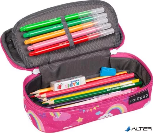 Tolltartó, cipzáras, LIZZYSULI, "Komfort", "Lollipop Rainbow"