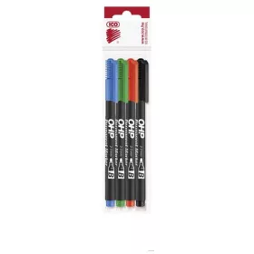   Alkoholos marker készlet, OHP, 2-3 mm, B, ICO, 4 különböző szín