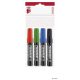 Alkoholos marker készlet, 1-3 mm, kúpos, ICO 'Permanent 11', 4 különböző szín