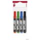 Alkoholos marker készlet, 1-3 mm, kúpos, ICO "Permanent 11 XXL", 4 különböző szín