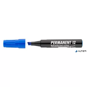   Alkoholos marker, 1-4 mm, vágott, ICO "Permanent 12", kék