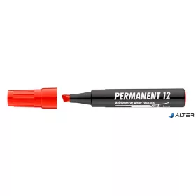   Alkoholos marker, 1-4 mm, vágott, ICO "Permanent 12", piros