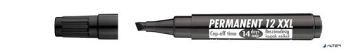 Alkoholos marker, 1-4 mm, vágott, ICO 'Permanent 12 XXL', fekete