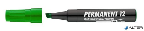 Alkoholos marker, 1-4 mm, vágott, ICO "Permanent 12", zöld