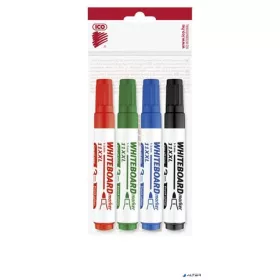   Tábla- és flipchart marker készlet, 1-3 mm, kúpos, ICO "Plan 11 XXL", 4 különböző szín