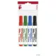 Tábla- és flipchart marker készlet, 1-4 mm, vágott, ICO "Plan 12 XXL", 4 különböző szín