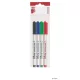 Tábla- és flipchart marker készlet, 1-1,5 mm, kúpos, ICO "Slim M", 4 különböző szín