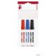 Tábla- és flipchart marker készlet, 1-3 mm, kúpos, ICO "Plan", 3 különböző szín