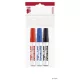 Tábla- és flipchart marker készlet, 1-3 mm, kúpos, ICO "Plan", 3 különböző szín