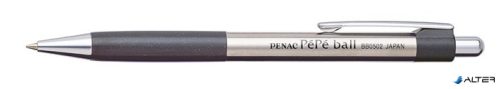 Golyóstoll, 0,7 mm, nyomógombos, fekete tolltest, PENAC "PéPé", kék