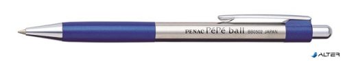 Golyóstoll, 0,7 mm, nyomógombos, kék tolltest, PENAC "PéPé", kék