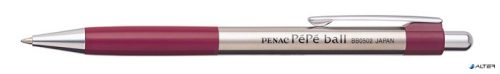 Golyóstoll, 0,7 mm, nyomógombos, piros tolltest, PENAC 'PéPé', kék