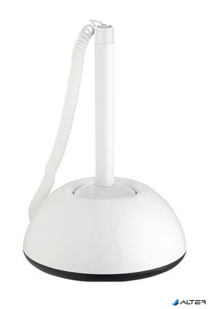 Ügyféltoll, 0,8 mm, fehér tolltest, ICO "Lux", kék