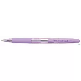   Golyóstoll, 0,7 mm, nyomógombos, lila tolltest, PENAC "SleekTouch", kék