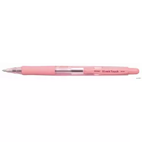  Golyóstoll, 0,7 mm, nyomógombos, rózsaszín tolltest, PENAC "SleekTouch", kék