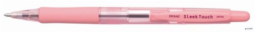 Golyóstoll, 0,7 mm, nyomógombos, rózsaszín tolltest, PENAC 'SleekTouch', kék
