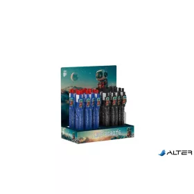   Golyóstoll display, 0,8 mm, nyomógombos, vegyes, ICO "Robot", kék