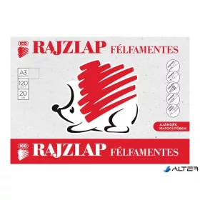 Rajzlap, félfamentes, A3, 120 g/m2, ICO 'Süni'