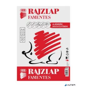 Rajzlap, famentes, A4, 120 g/m2, ICO "Süni"