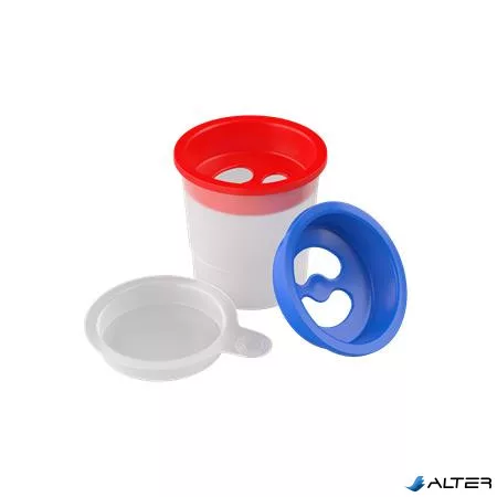 Ecsettál, műanyag, fedéllel, ICO "Süni", vegyes színek