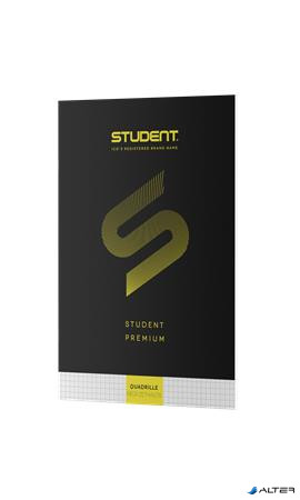 Füzet, tűzött, A4, kockás, 32 lap, ICO "Student Premium", "87-32", fekete
